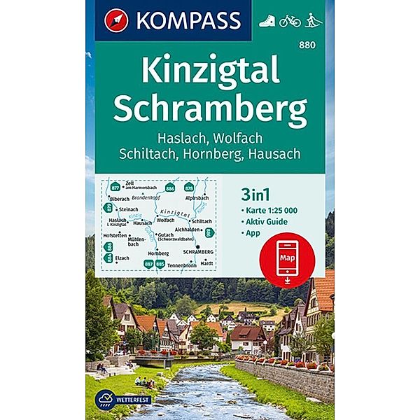 KOMPASS Wanderkarte 880 Kinzigtal Schramberg, 1:25.000