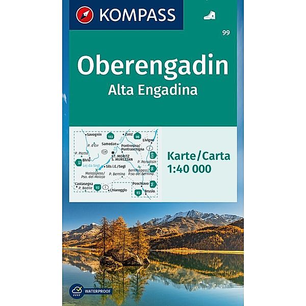 KOMPASS Wanderkarte 99 Oberengadin / Alta Engadina 1:40.000