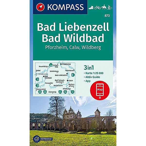 KOMPASS Wanderkarte Bad Liebenzell, Bad Wildbad