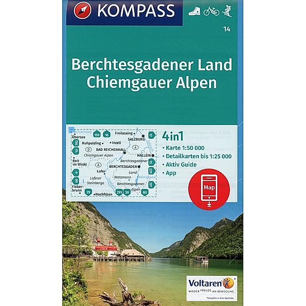 KOMPASS Wanderkarte Berchtesgadener Land, Chiemgauer Alpen