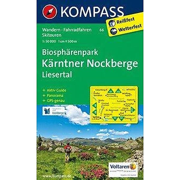 KOMPASS Wanderkarte Biosphärenpark Kärntner Nockberge - Liesertal