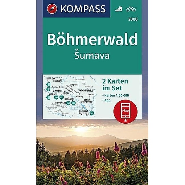 KOMPASS Wanderkarte Böhmerwald, Sumava