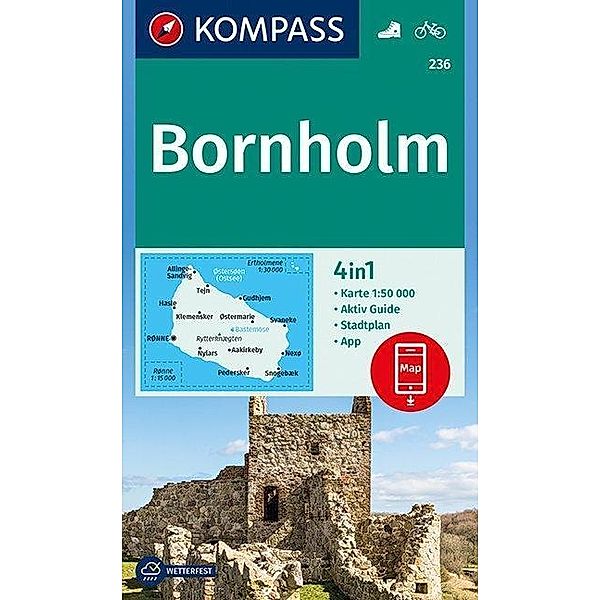 KOMPASS Wanderkarte Bornholm