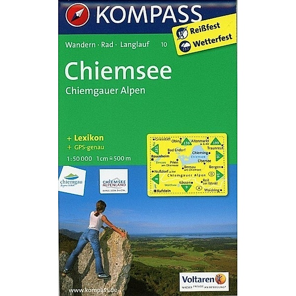 KOMPASS Wanderkarte Chiemsee - Chiemgauer Alpen