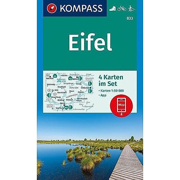 KOMPASS Wanderkarte Eifel