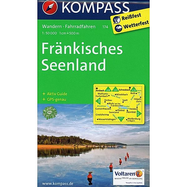 KOMPASS Wanderkarte Fränkisches Seenland