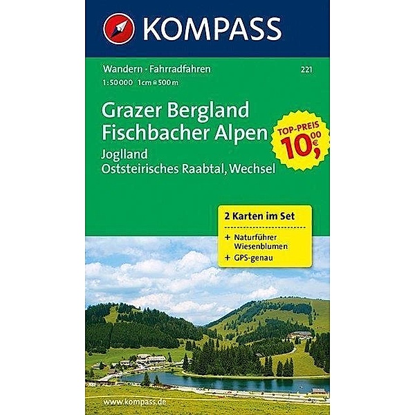 KOMPASS Wanderkarte Grazer Bergland - Fischbacher Alpen