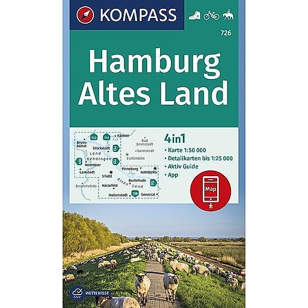 KOMPASS Wanderkarte Hamburg, Altes Land