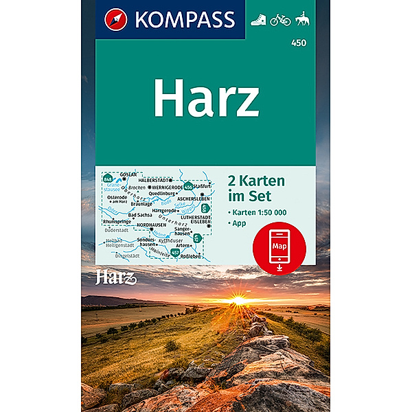 KOMPASS Wanderkarte Harz