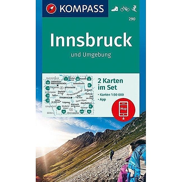 KOMPASS Wanderkarte Innsbruck und Umgebung