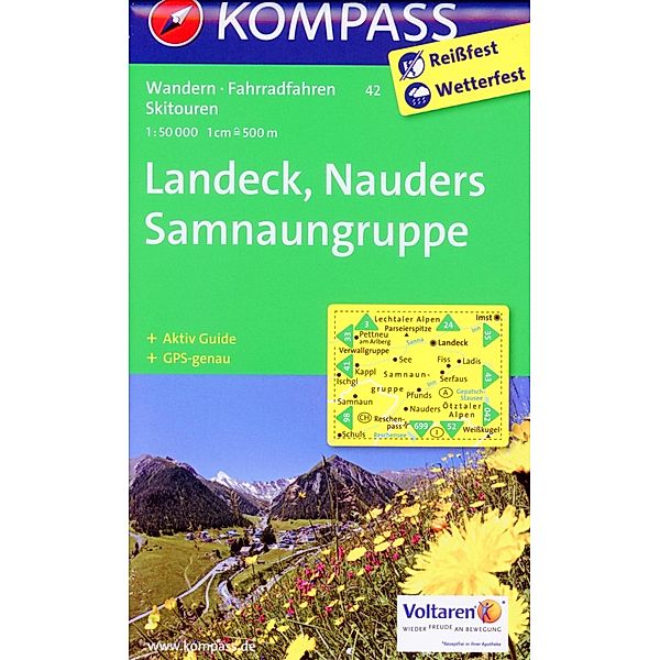 KOMPASS Wanderkarte Landeck - Nauders - Samnaungruppe