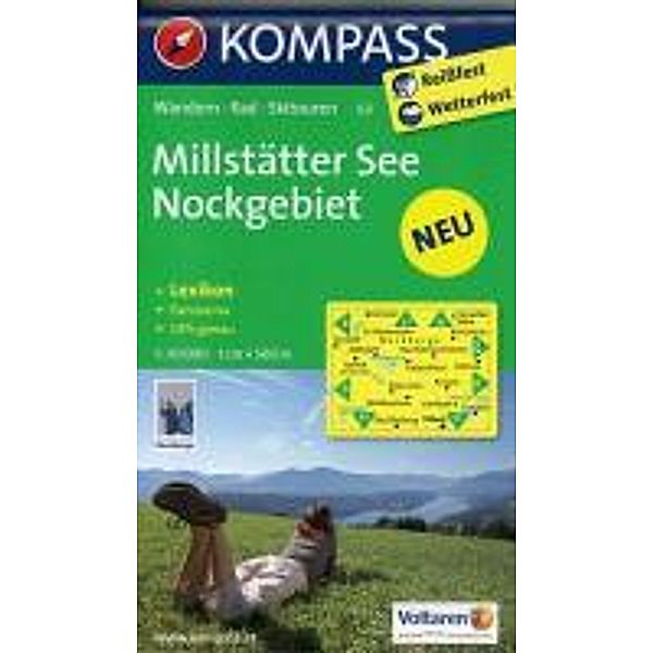 KOMPASS Wanderkarte Millstätter See, Nockgebiet