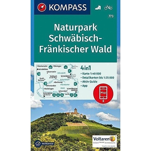 KOMPASS Wanderkarte Naturpark Schwäbisch-Fränkischer Wald