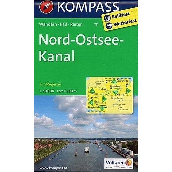 KOMPASS Wanderkarte Nord-Ostsee-Kanal
