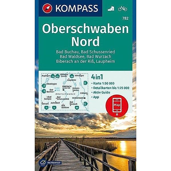 KOMPASS Wanderkarte Oberschwaben Nord