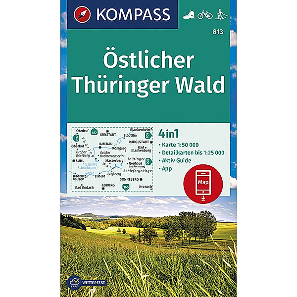 KOMPASS Wanderkarte Östlicher Thüringer Wald