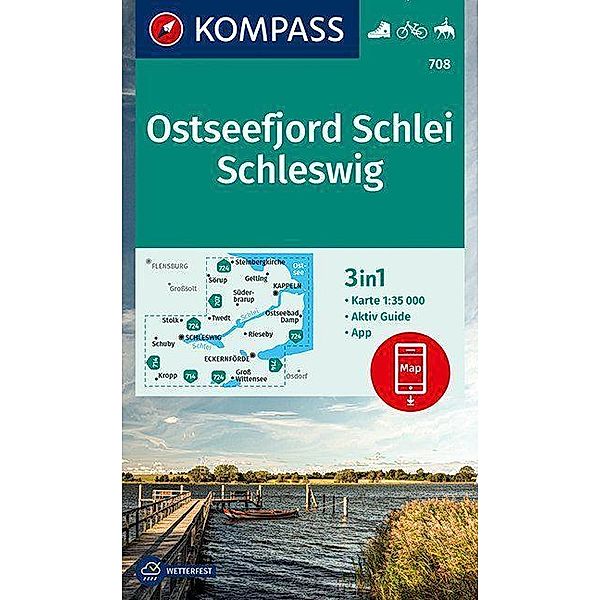 KOMPASS Wanderkarte Ostseefjord Schlei, Schleswig