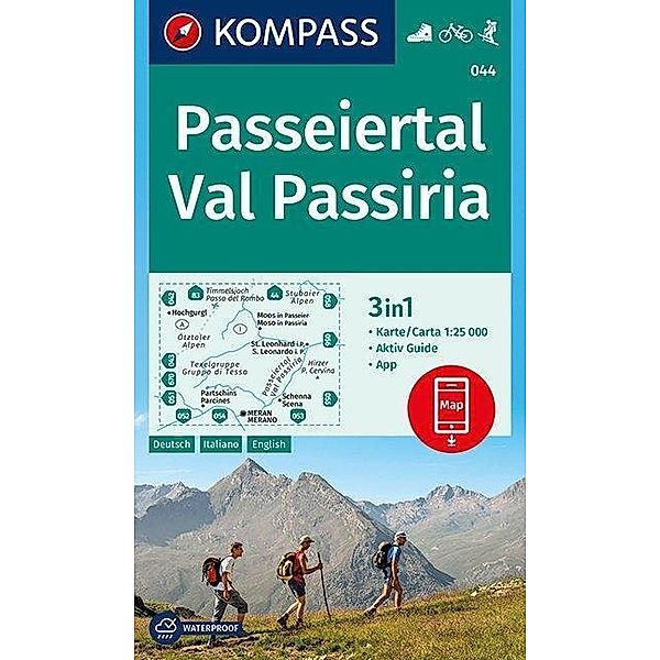 KOMPASS Wanderkarte Passeiertal, Val Passiria