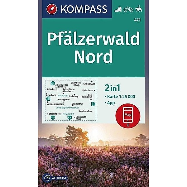 KOMPASS Wanderkarte Pfälzerwald Nord