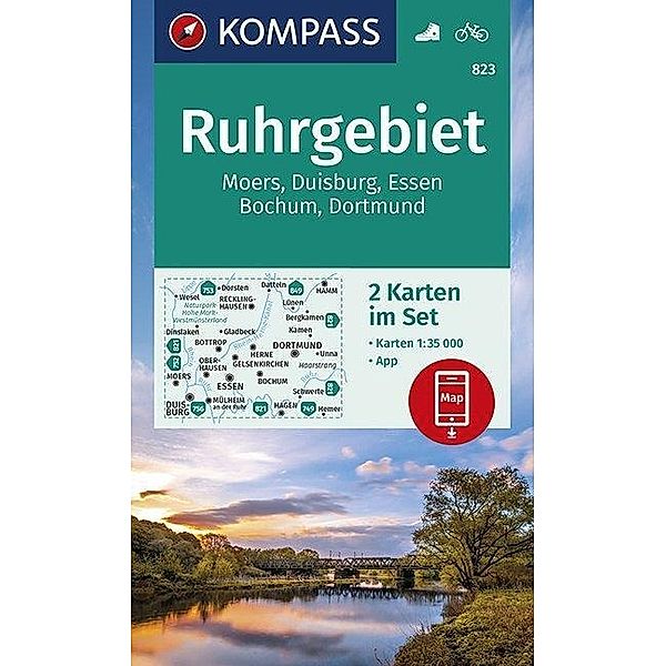 KOMPASS Wanderkarte Ruhrgebiet