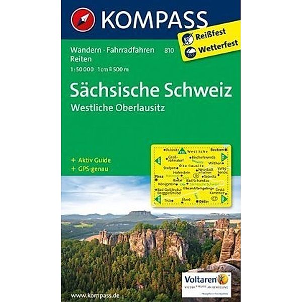 KOMPASS Wanderkarte Sächsische Schweiz - Westliche Oberlausitz