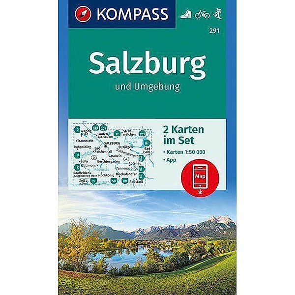 KOMPASS Wanderkarte Salzburg und Umgebung