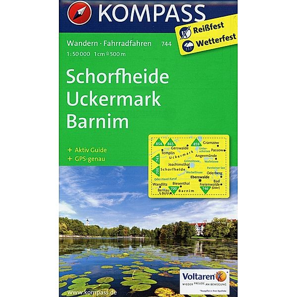 KOMPASS Wanderkarte Schorfheide - Uckermark - Barnim