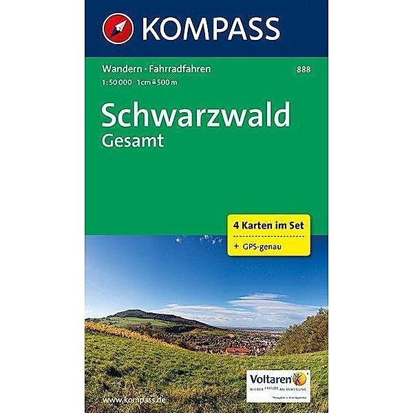KOMPASS Wanderkarte Schwarzwald Gesamt