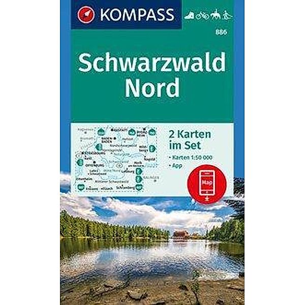 KOMPASS Wanderkarte Schwarzwald Nord