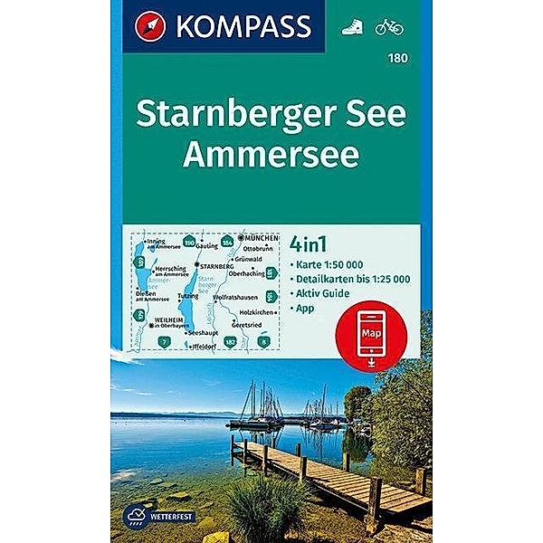 KOMPASS Wanderkarte Starnberger See, Ammersee