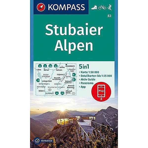 KOMPASS Wanderkarte Stubaier Alpen