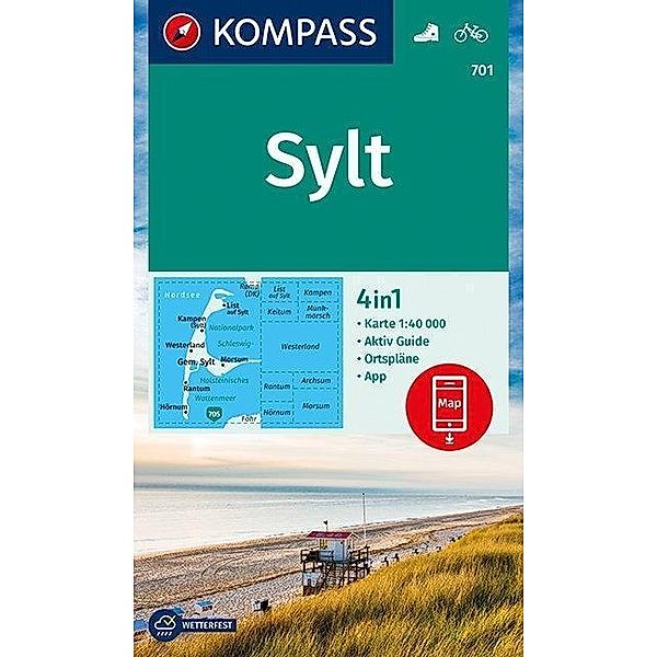 KOMPASS Wanderkarte Sylt