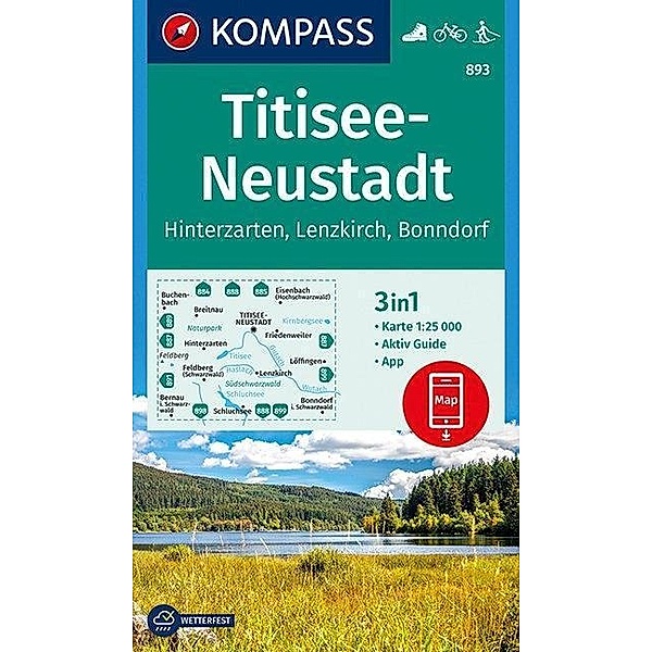 KOMPASS Wanderkarte Titisee-Neustadt