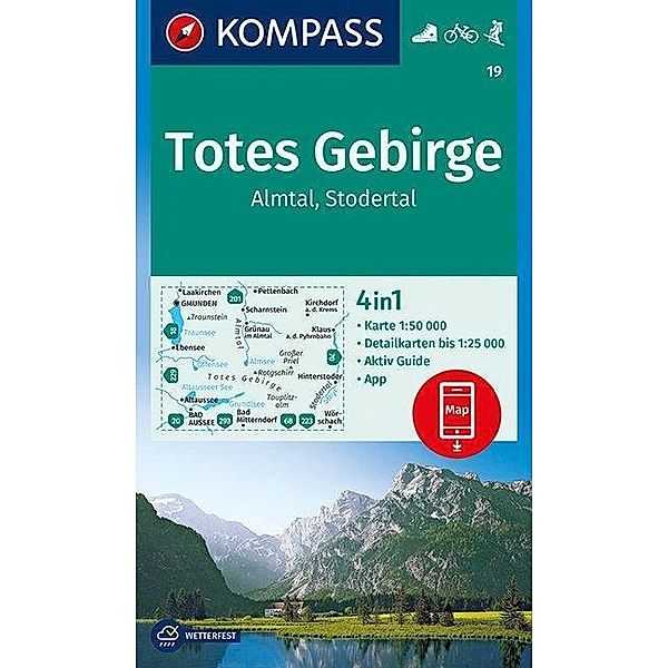 KOMPASS Wanderkarte Totes Gebirge, Almtal, Stodertal