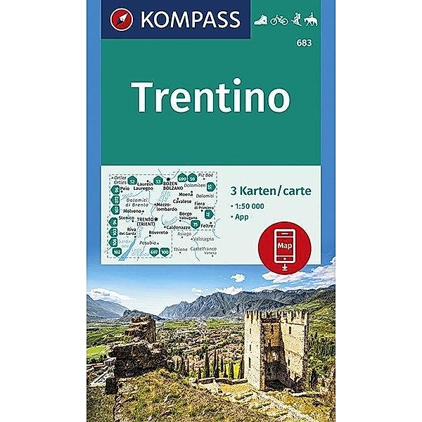 KOMPASS Wanderkarte Trentino