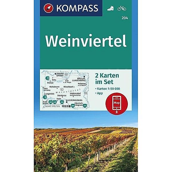 KOMPASS Wanderkarte Weinviertel