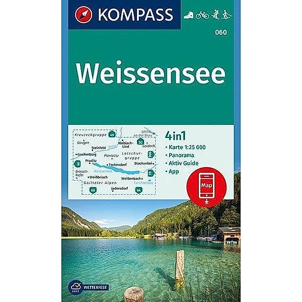 KOMPASS Wanderkarte Weissensee