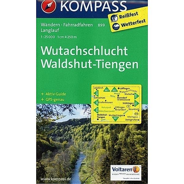 KOMPASS Wanderkarte Wutachschlucht - Waldshut - Tiengen