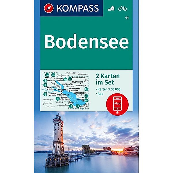 KOMPASS Wanderkarten-Set 11 Bodensee (2 Karten) 1:35.000