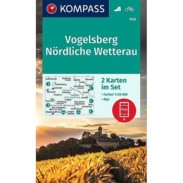 KOMPASS Wanderkarten-Set ? Vogelsberg, Nördliche Wetterau (2 Karten) 1:50.000