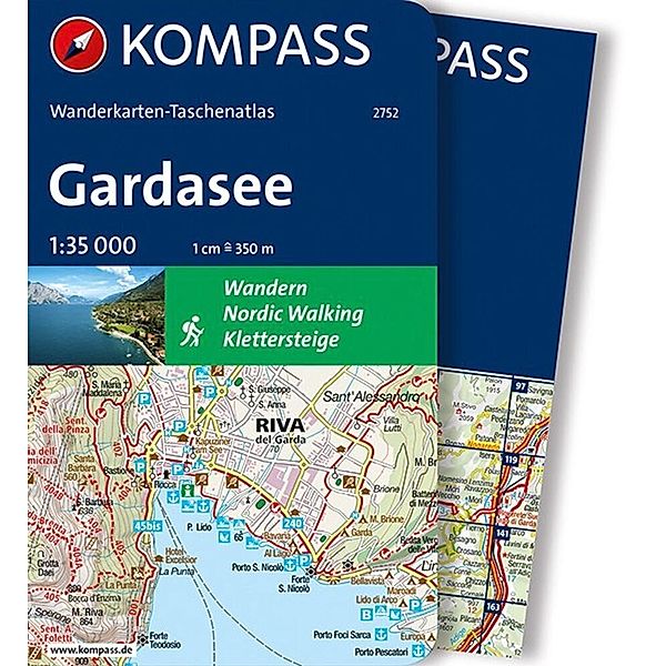 KOMPASS Wanderkarten-Taschenatlas Gardasee 1:35.000