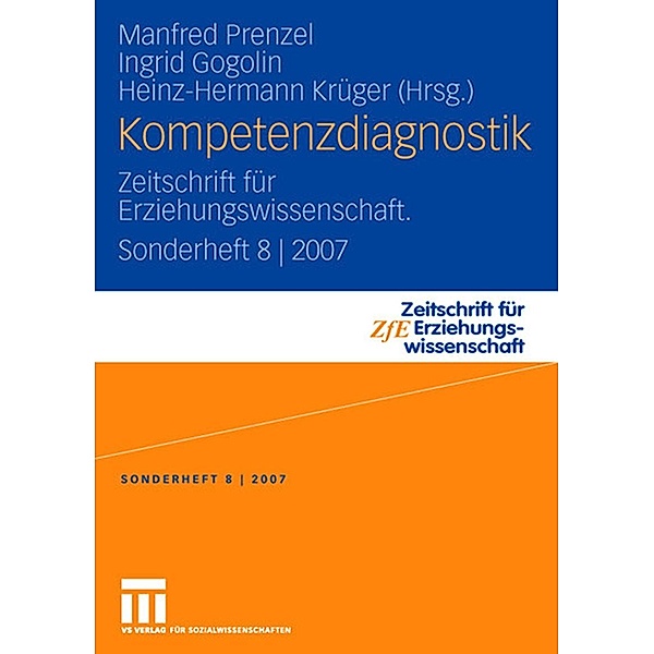 Kompetenzdiagnostik / Zeitschrift für Erziehungswissenschaft - Sonderheft, Manfred Prenzel, Ingrid Gogolin, Heinz-Hermann Krüger