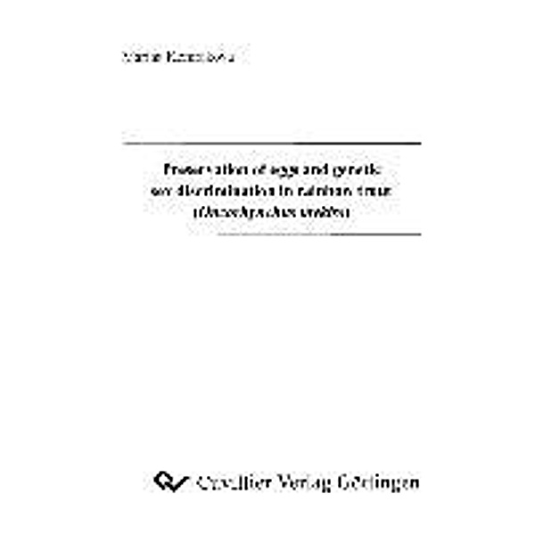 Komrakova, M: Preservation of eggs and genetic sex, Marina Komrakova