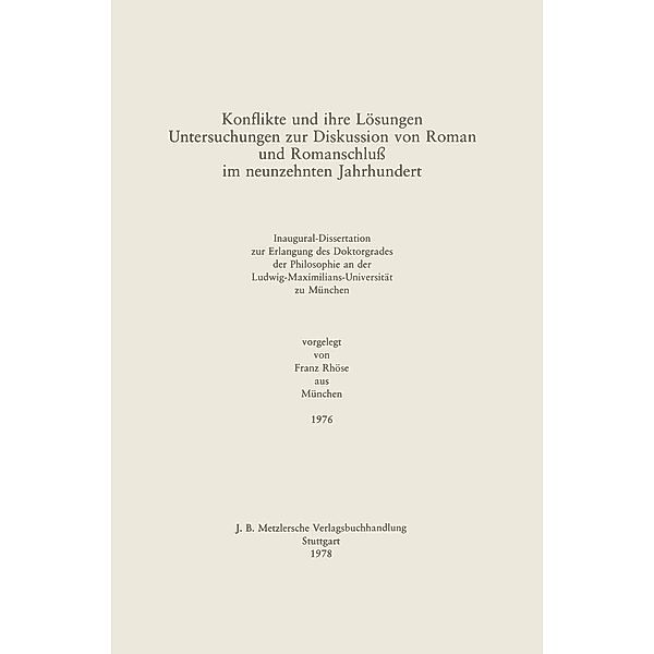 Konflikte und ihre Lösungen, Franz Rhöse aus München