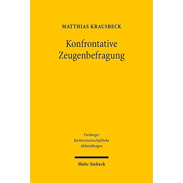 Konfrontative Zeugenbefragung, Matthias Krausbeck