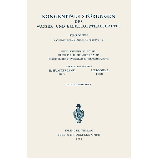 Kongenitale Störungen des Wasser- und Elektrolythaushaltes