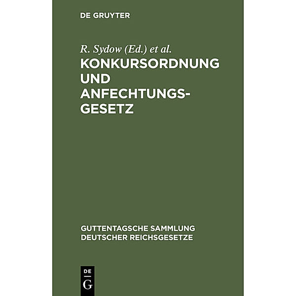 Konkursordnung und Anfechtungsgesetz