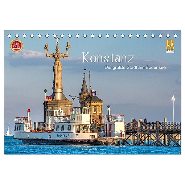 Konstanz - die grösste Stadt am Bodensee (Tischkalender 2024 DIN A5 quer), CALVENDO Monatskalender, Giuseppe Di Domenico