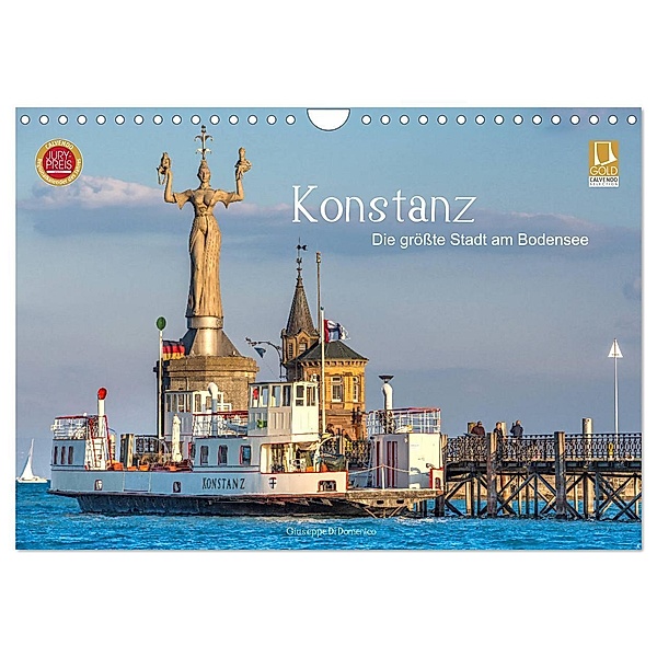 Konstanz - die größte Stadt am Bodensee (Wandkalender 2024 DIN A4 quer), CALVENDO Monatskalender, Giuseppe Di Domenico