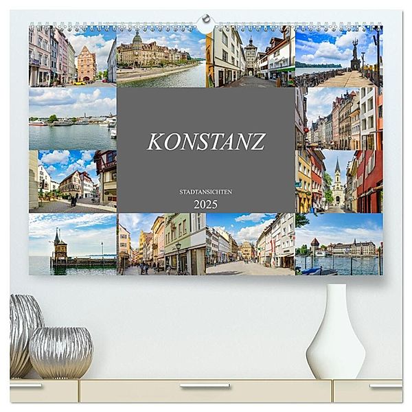 Konstanz Stadtansichten (hochwertiger Premium Wandkalender 2025 DIN A2 quer), Kunstdruck in Hochglanz, Calvendo, Dirk Meutzner